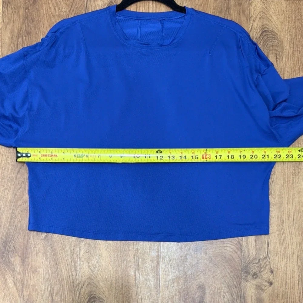 Lululemon Abrasion-Resistant Training Long-Sleeve Shirt Wild‎ Indigo W3FP3S Blue